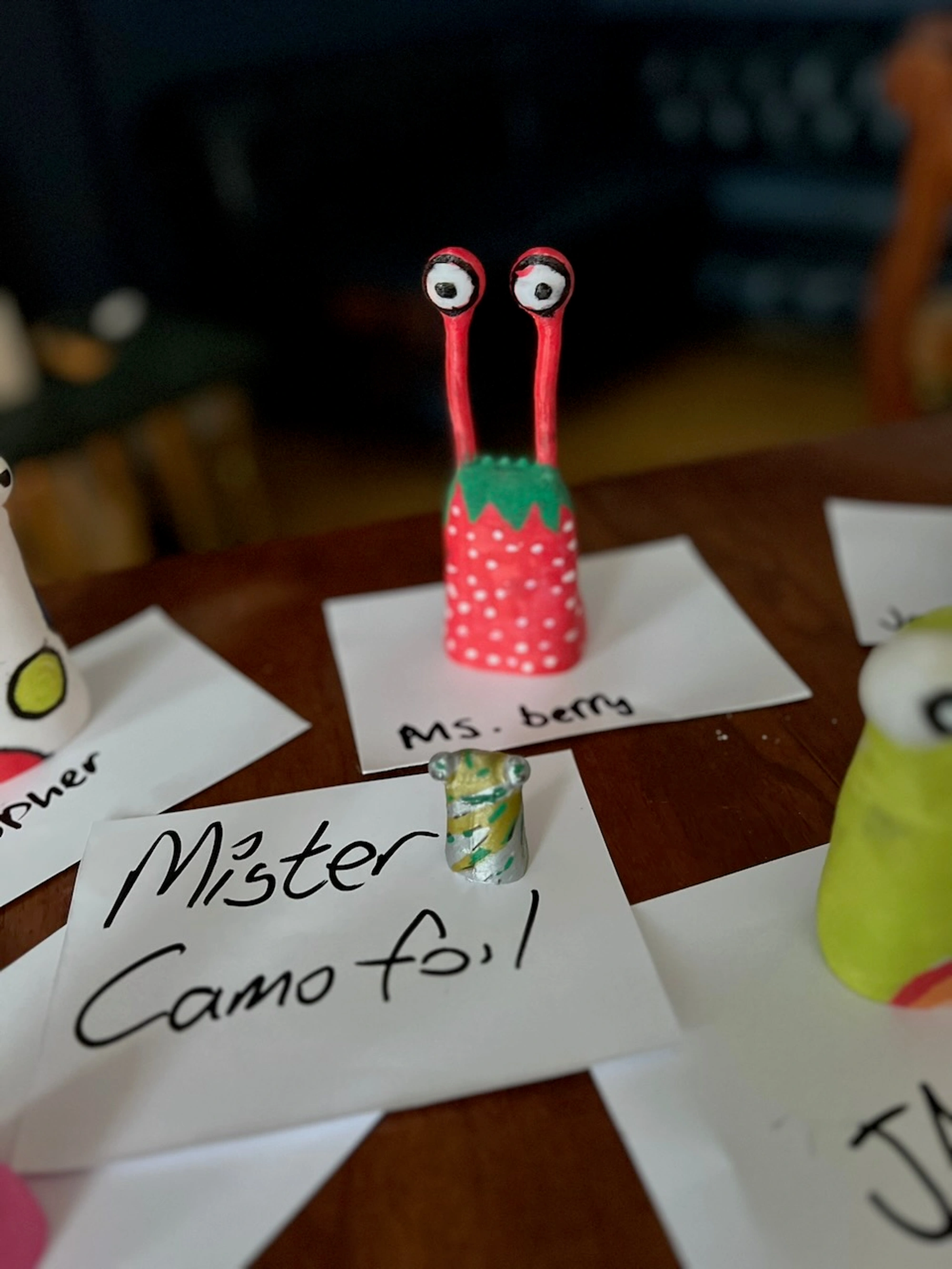 Clyde figure named Ms Berry with strawberry design