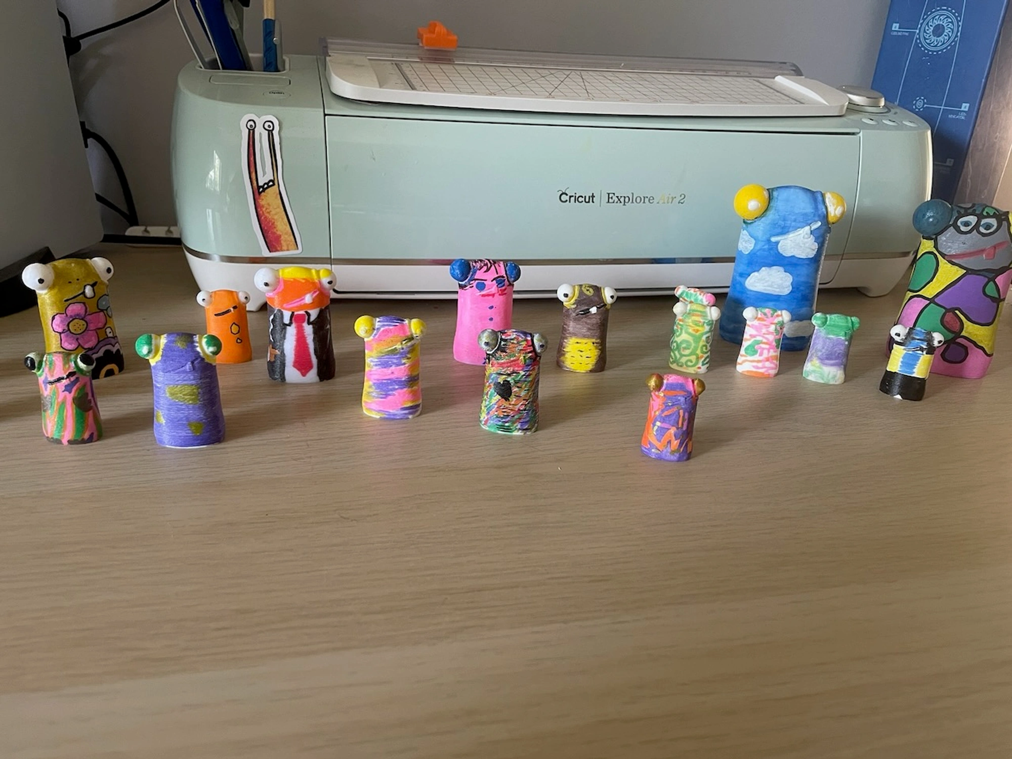 Collection of coloured Clyde figures