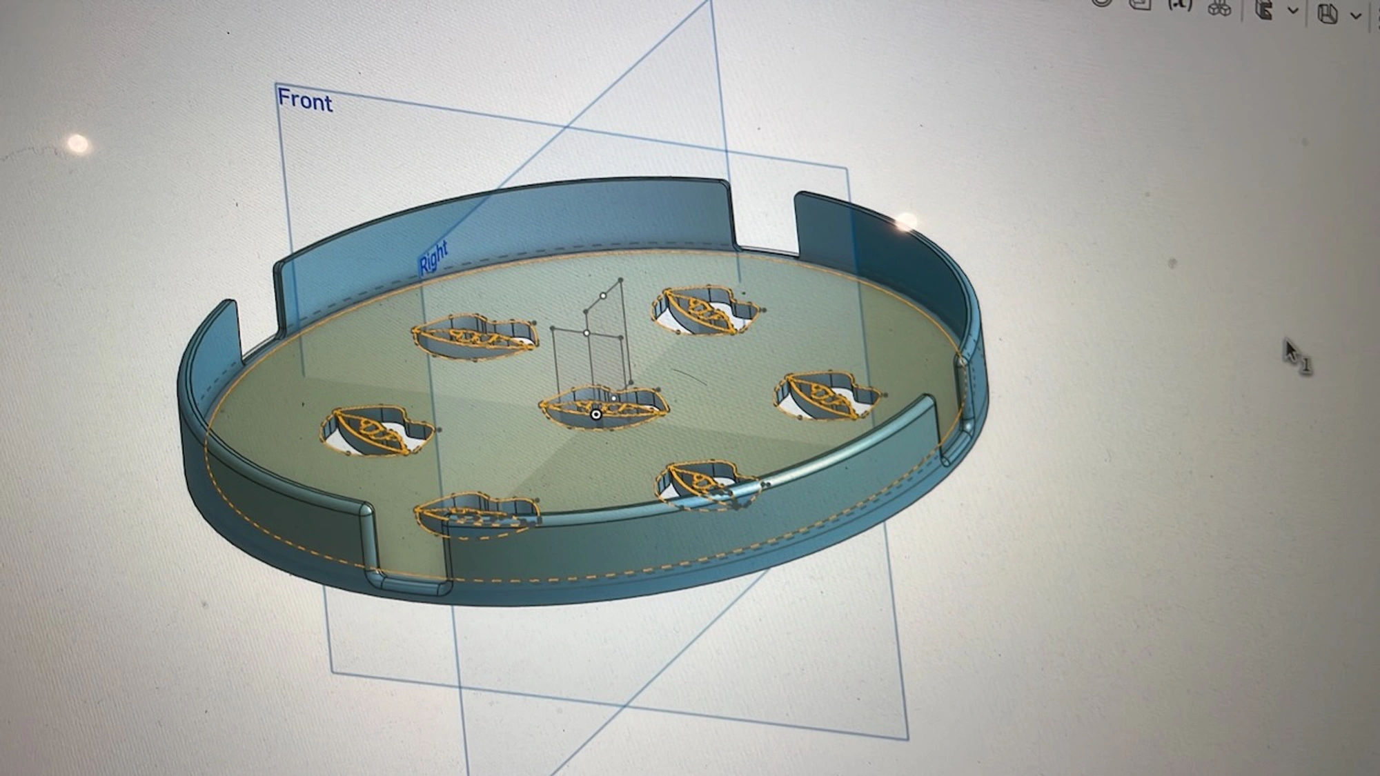 Logo coaster holder CAD render