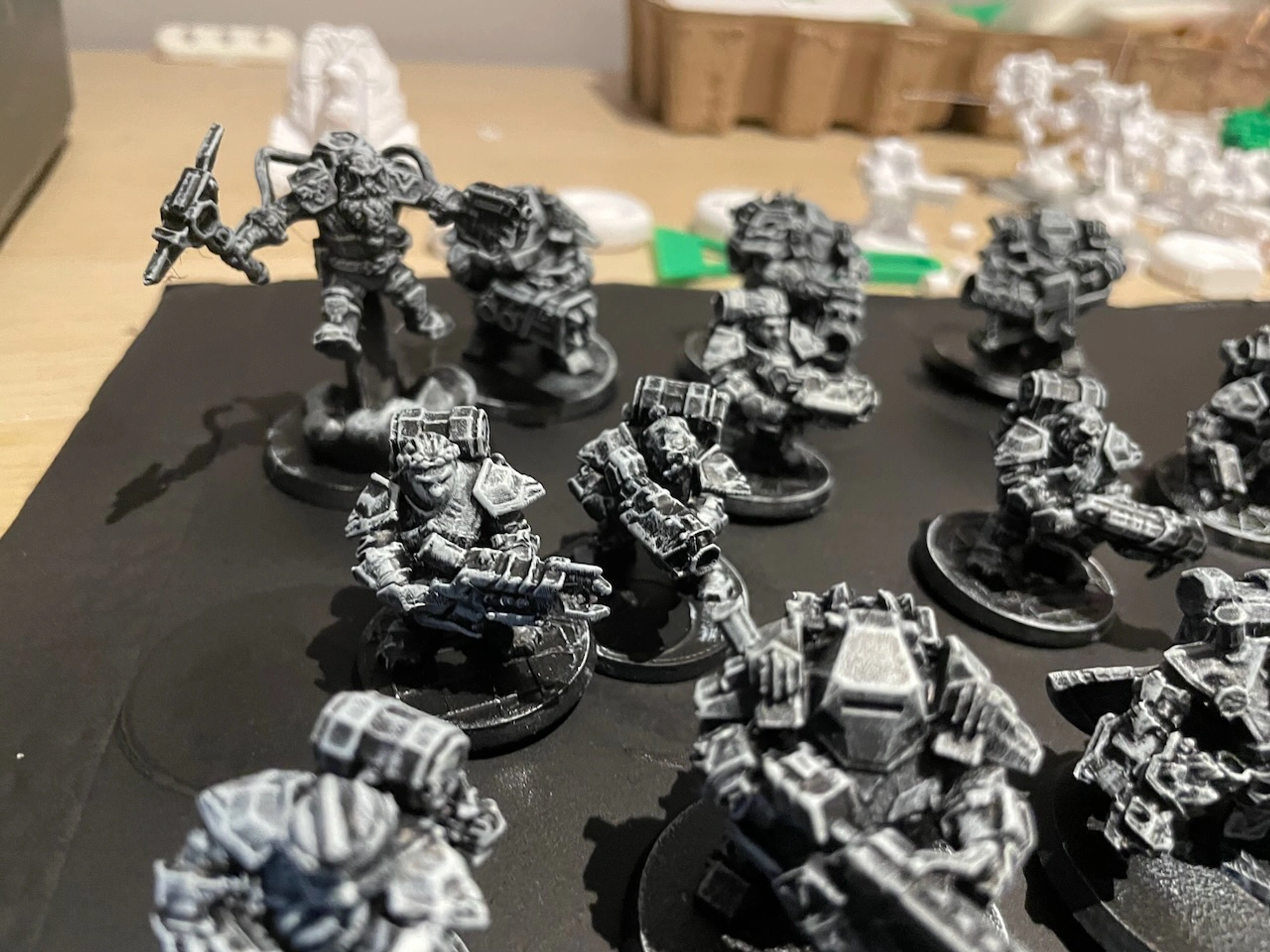 FDM printed miniature dwarf figures