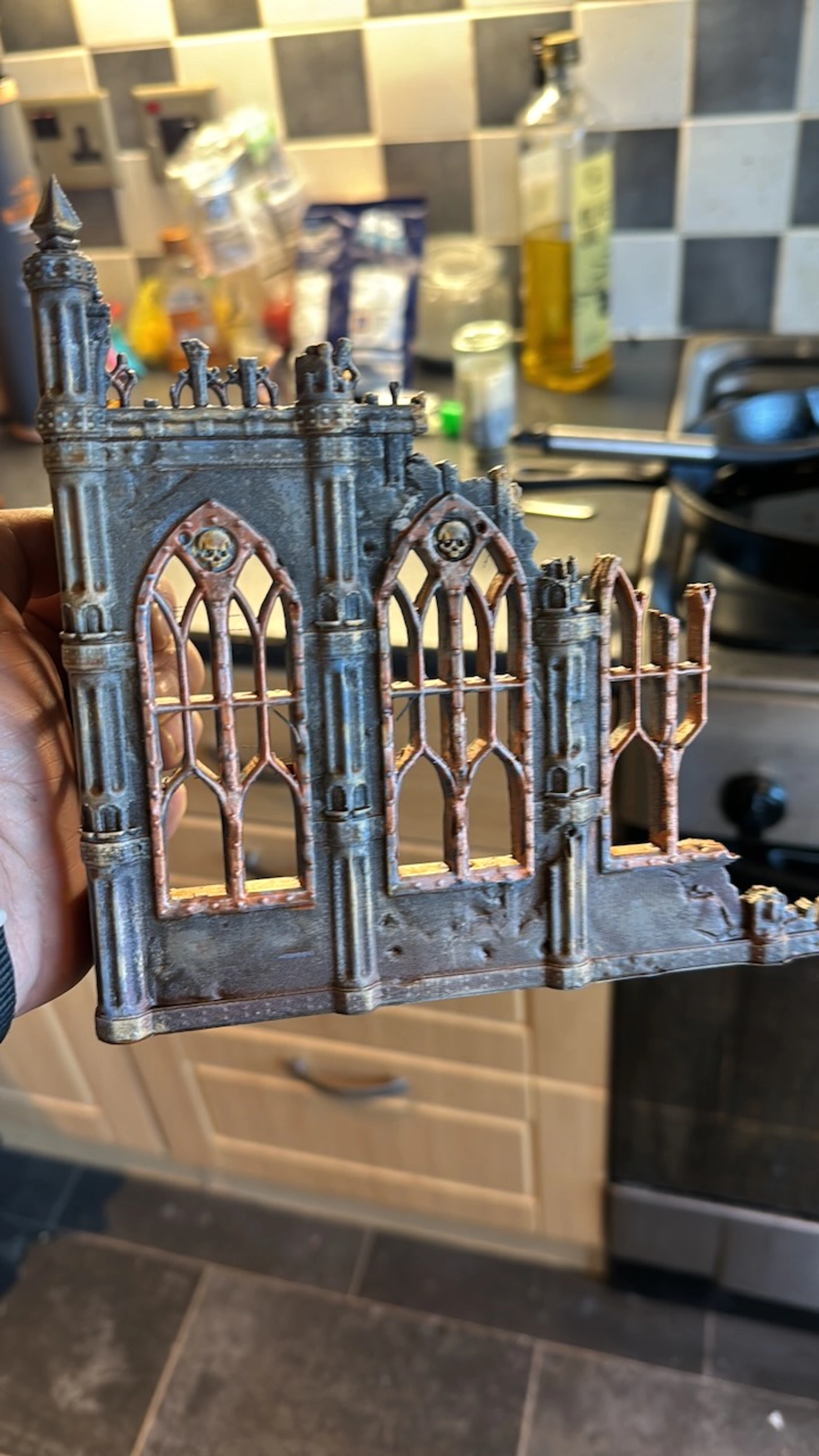 3D printed gothic ruins terrain piece