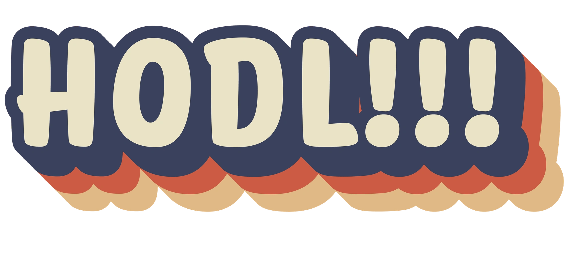 HODL crypto sticker design
