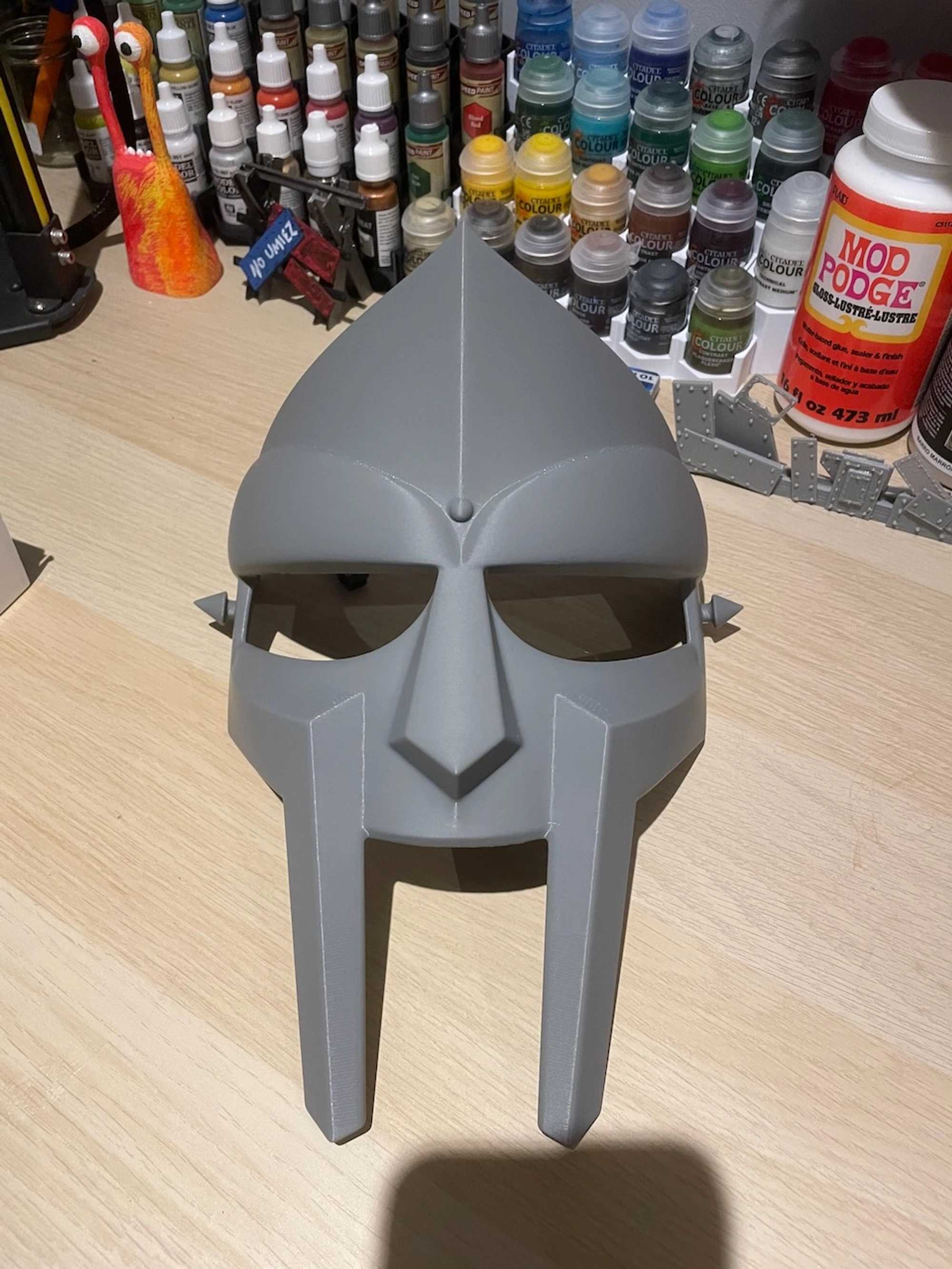 3D printed MF Doom mask