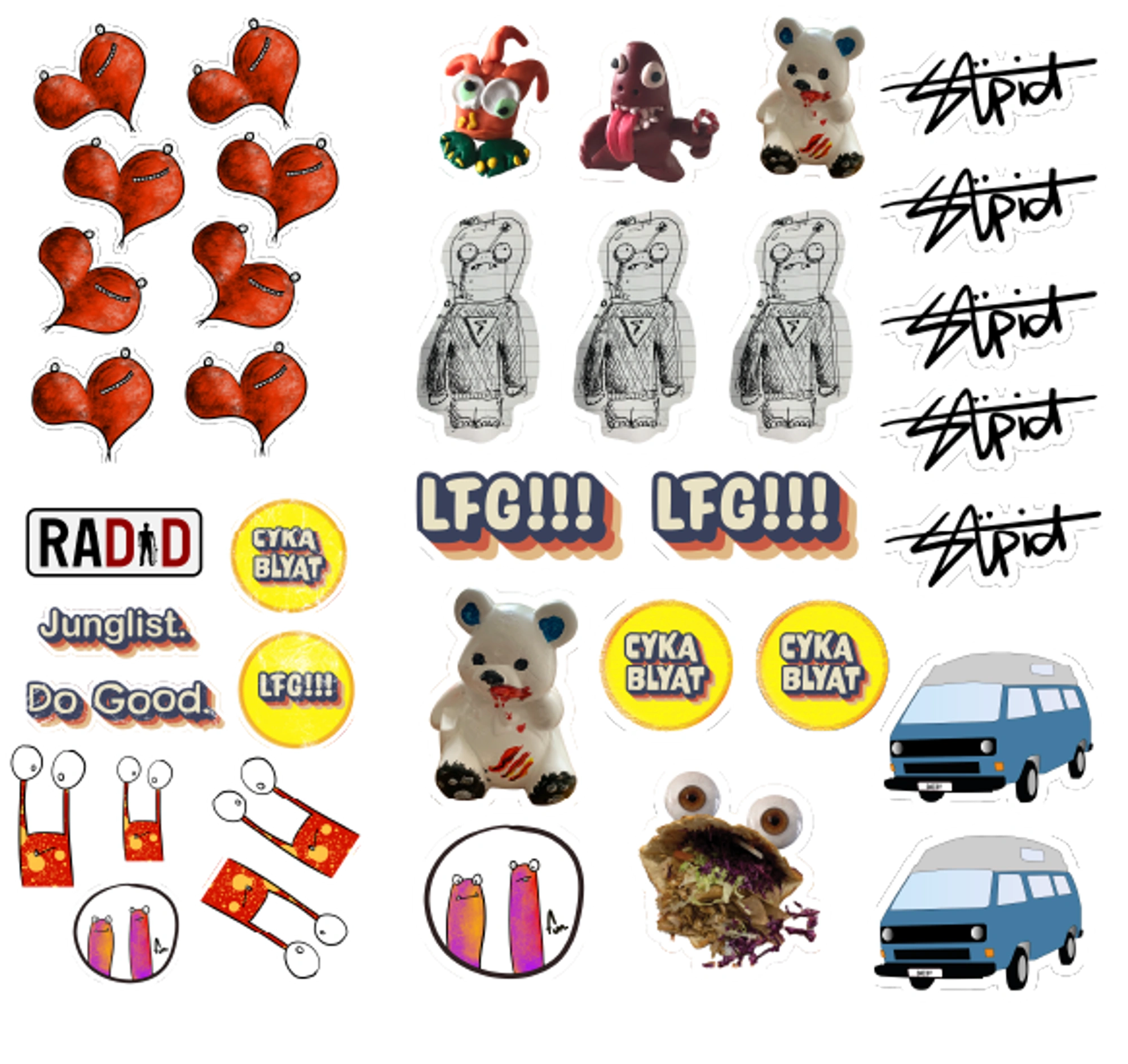 Monkey Make sticker pack collection