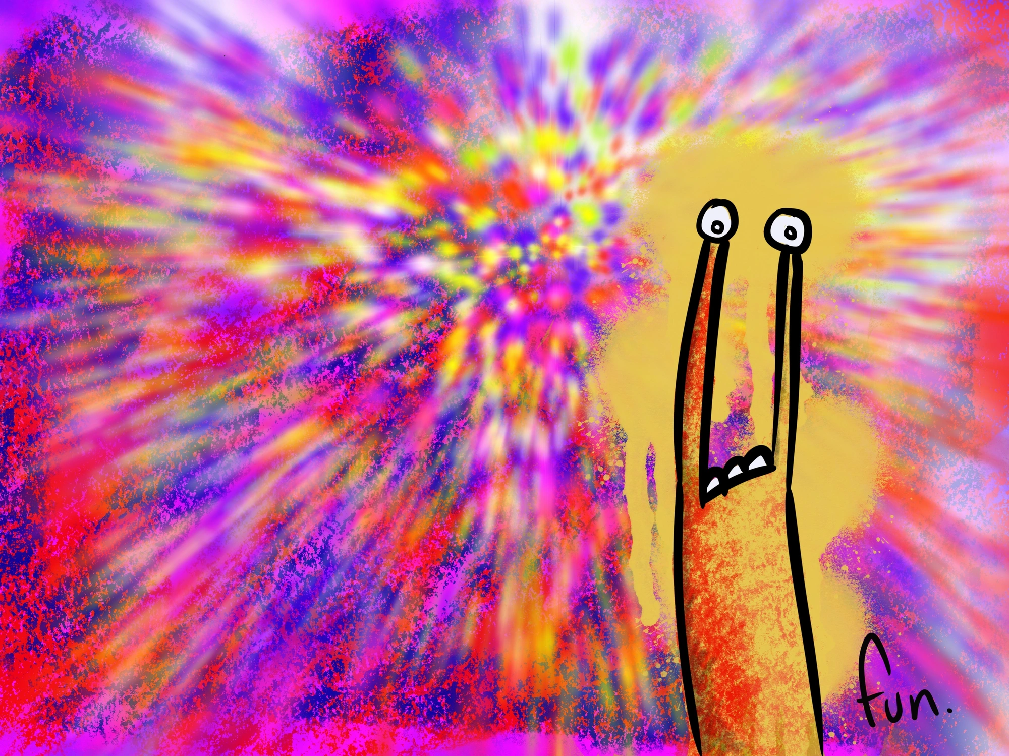 Illustration of a speeding character